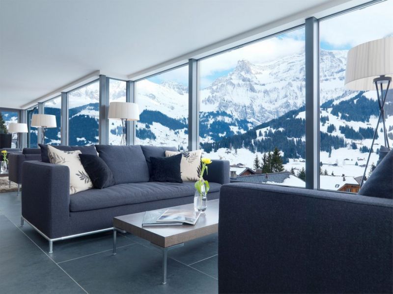 Indahnya pegunungan Alpen dari hotel ini