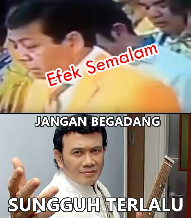 Meme Setya Novanto Ketiduran Di