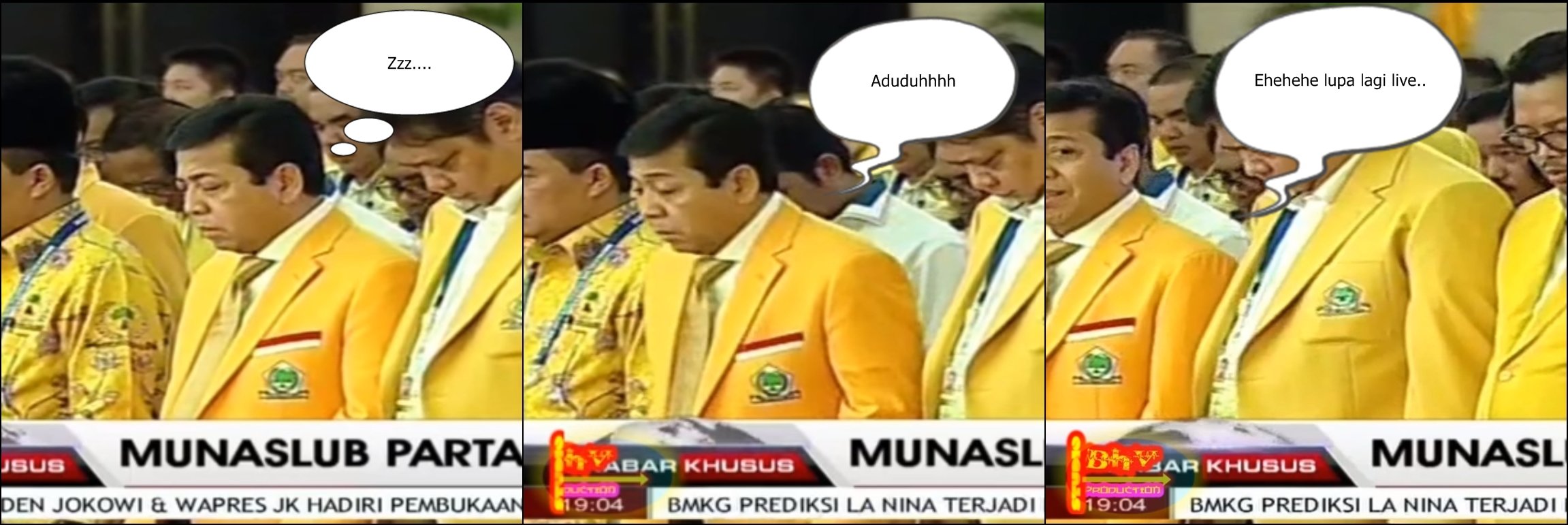 Meme Setya Novanto Tidur Di Munaslub Golkar