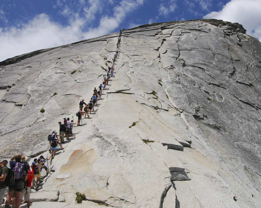 Rute pendakian gunung half dome