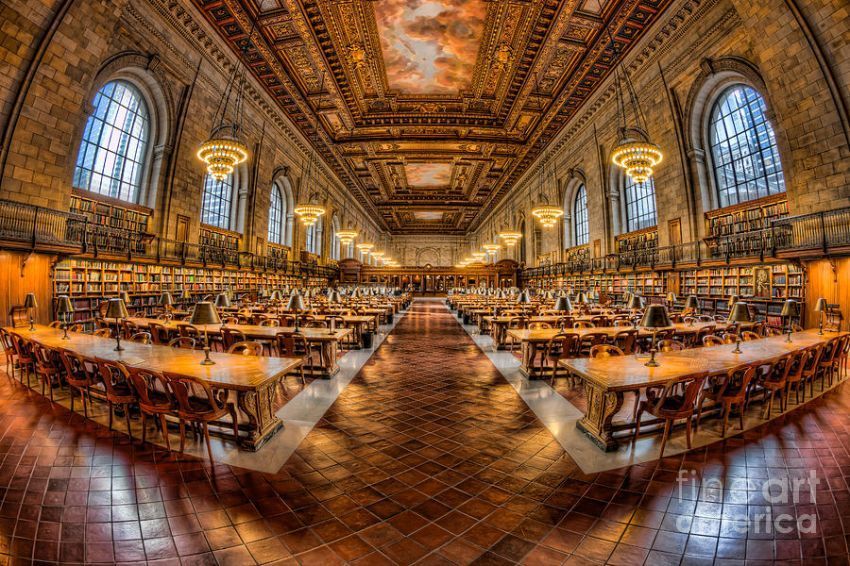 Ruang baca di New York Pubilc Library