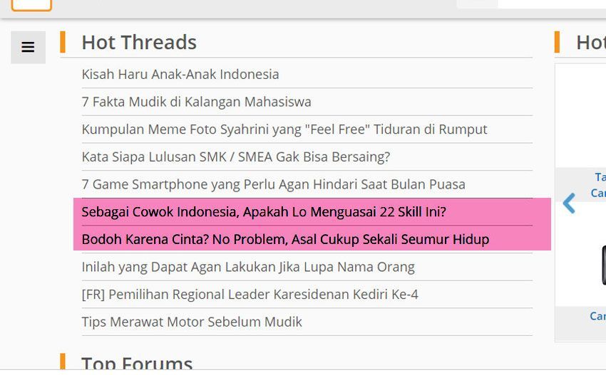 Artikel Hipwee yang jadi hot thread