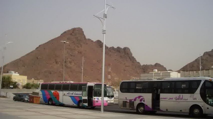 Tempat parkir di Jabal Uhud