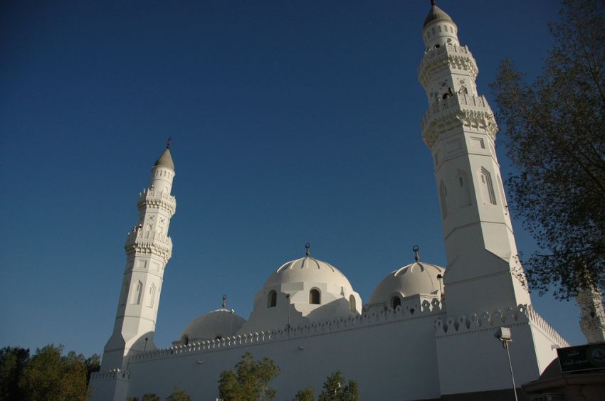 Salah satu sisi masjid Quba