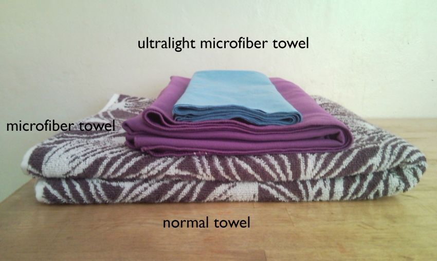 Handuk microfiber lebih tipis