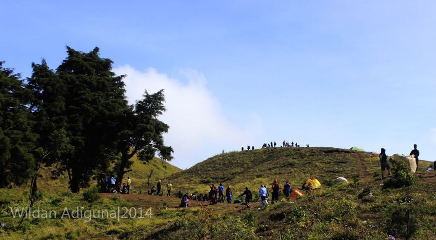 Bukit teletubbies dari kejauhan (Foto: Wildan Adiguna)