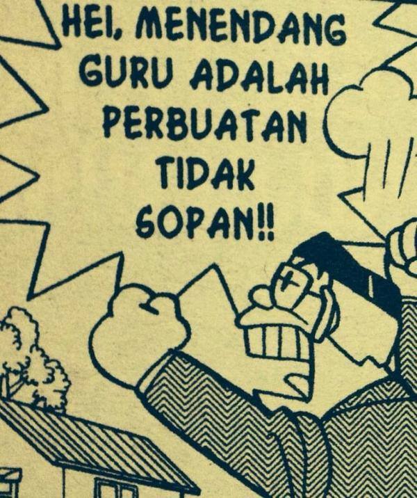 Jangan tendang guru ya