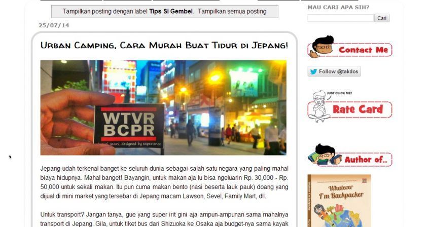 Kumpulan tips perjalanan di kategori Tips Si Gembel