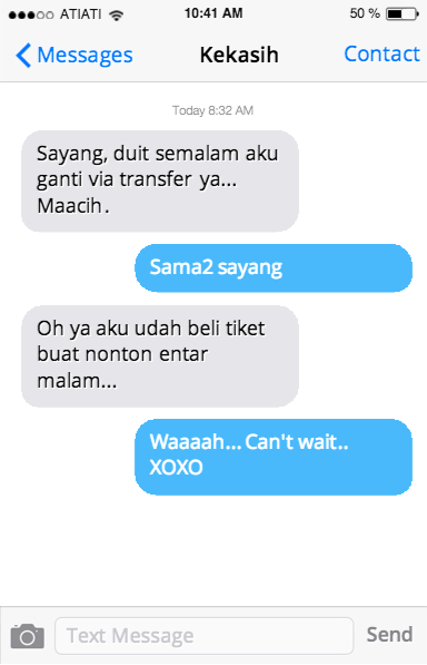 Yang beginian lewat SMS aja