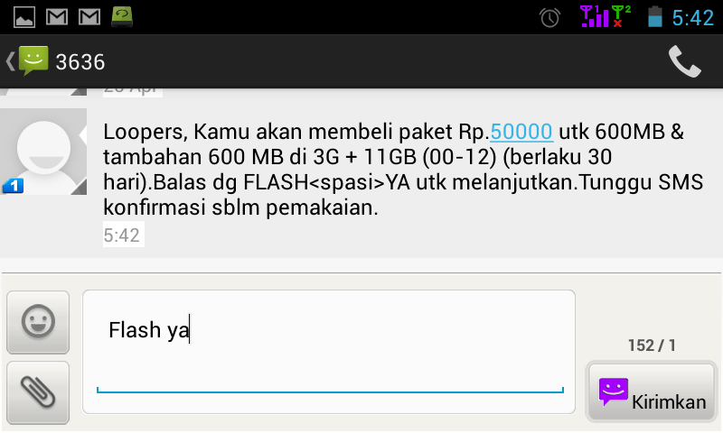 Kamu berterima kasih atas SMS macam ini