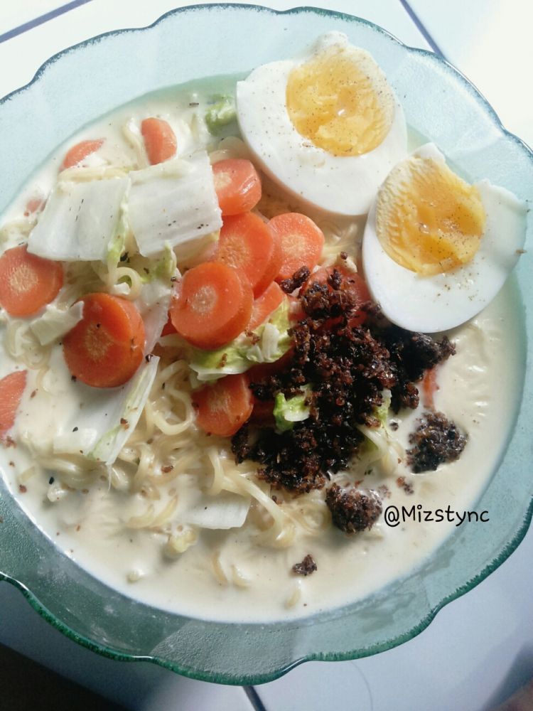 mie sayur kuah susu