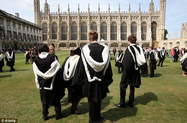 Upacara wisuda di Universitas Cambridge