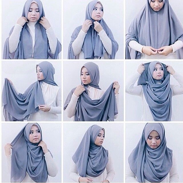 Tutorial jilbab menutup dada