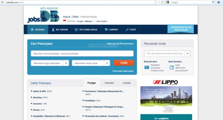 Ikuti situs http://id.jobsdb.com/id, biar kamu segera mendapatkan pekerjaan