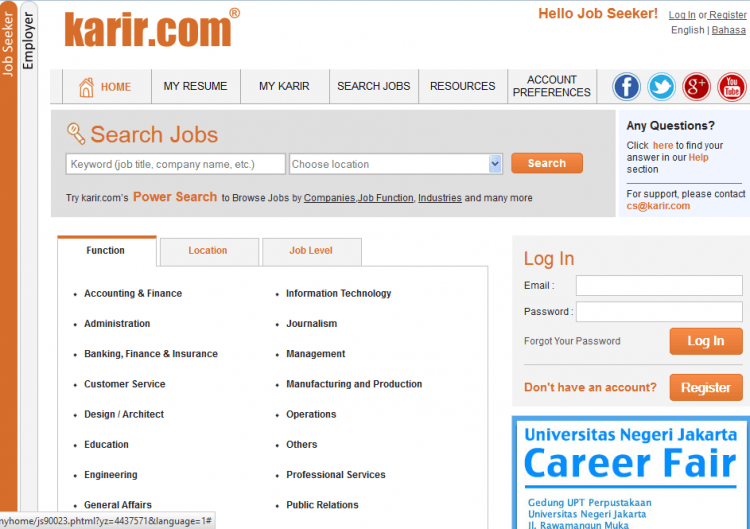 Situs untuk jobseeker