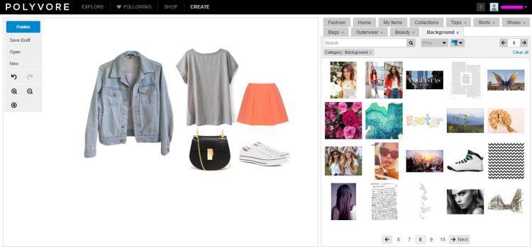 Berkreasi a la majalah fashion di polyvore.com