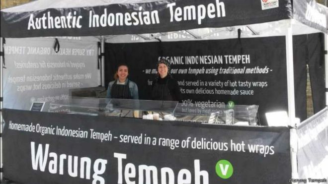 Warung Tempe di London, Inggris