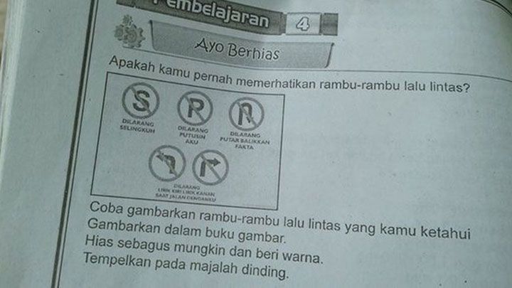 Rambu-rambu lalu lintas begini?