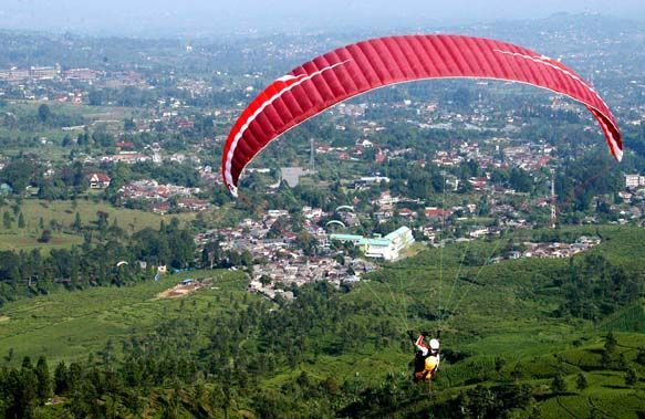 Bermain paralayang di Puncak Bogor