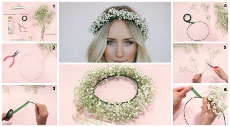 Cara membuat head band bunga untuk pernikahan