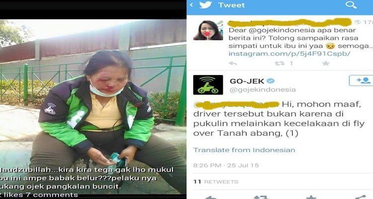 Pikir dan Cari Tahu Dulu Sebelum Berprasangka Buruk, Masalah Gambar Ibu Gojek Babak Belur