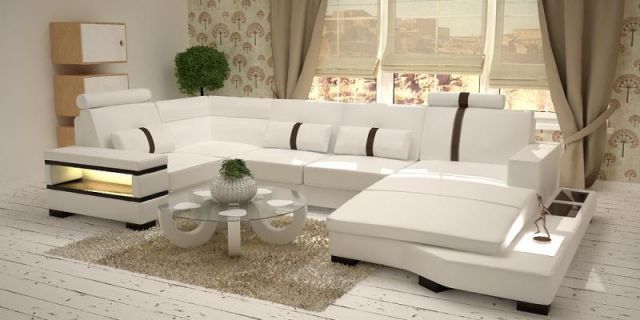 Sofa putih futuristik