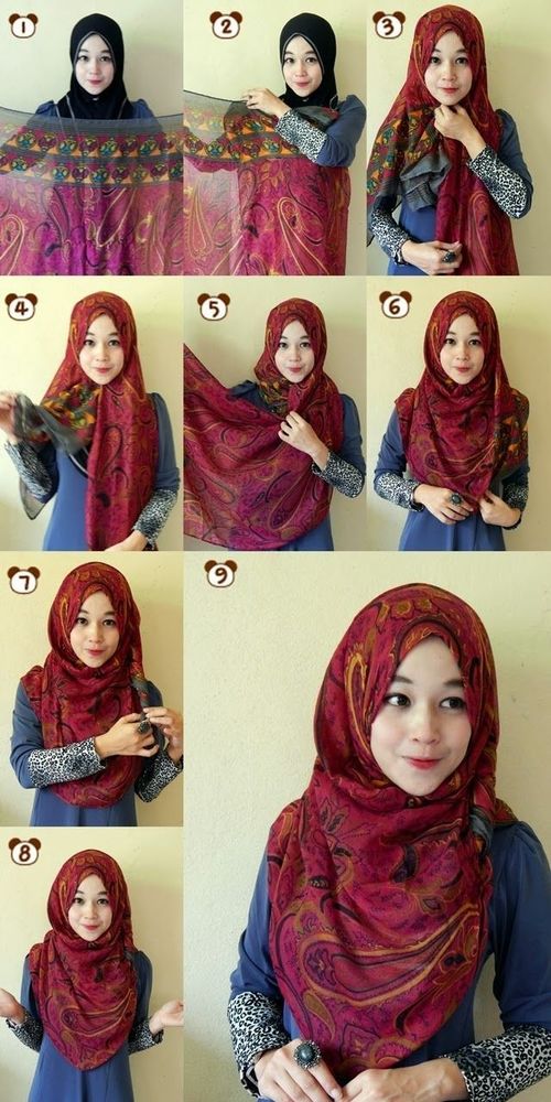 Tutorial jilbab pashmina gampang dan syari