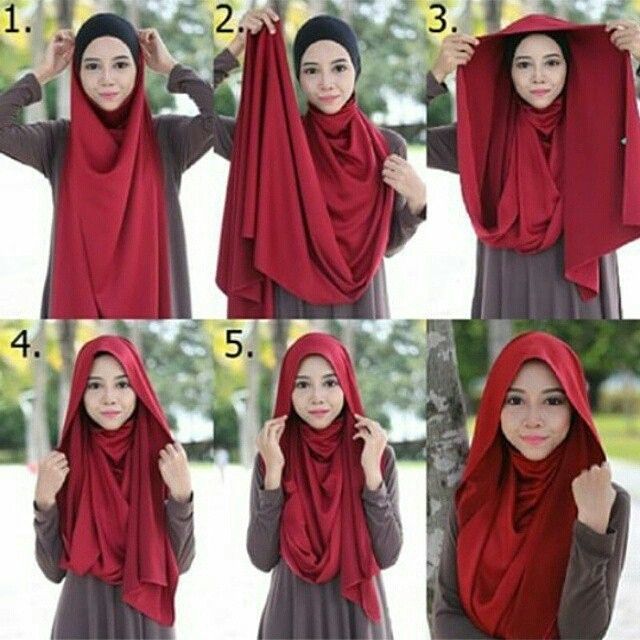 tutorial jilbab pashmina gampang