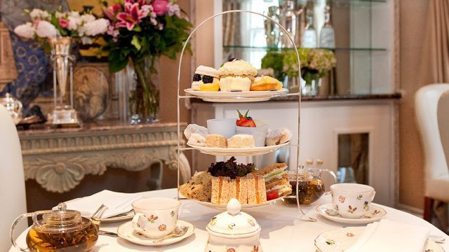 The famous traditional afternoon tea in England