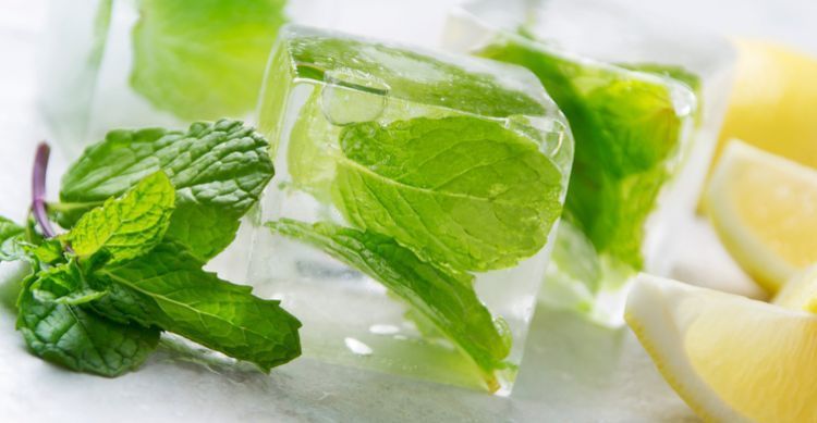 mint-ice-cubes