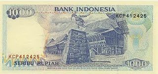 Uang kertas 1992 IDR 1000 edaran Bank Indonesia