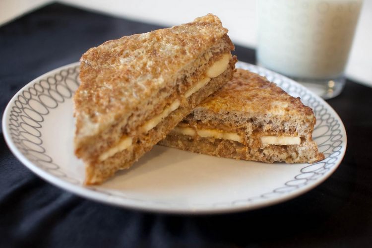 Banana bread with peanut butter