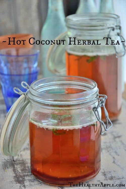 Hot coconut herbal tea