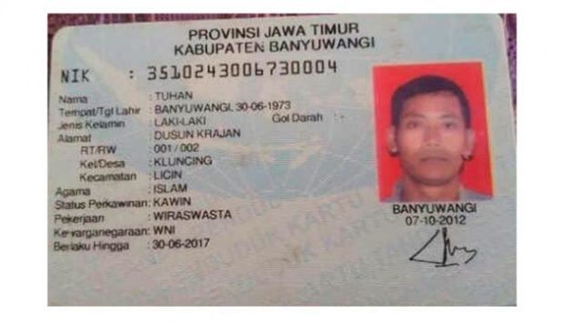 Ganti nama aja kali ya, kayak Pak Tuhan?