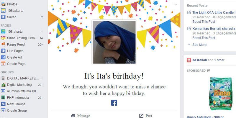 Hai Kamu yang Jadi Penyemangatku, “Selamat Ulang Tahun Ya”