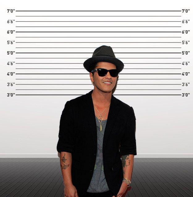 Bruno Mars cuma 165 cm