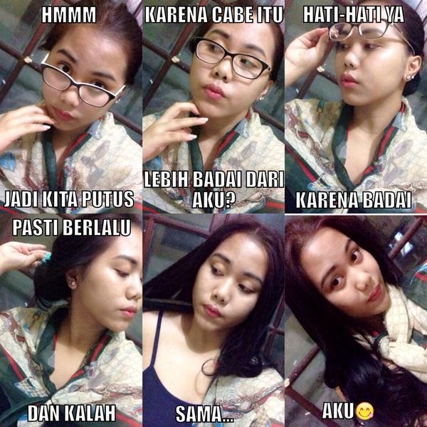 Gue cantik, kok. Masih belum sadar lo?