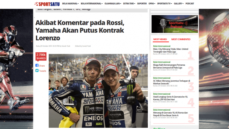 Imbas Komentar Jorge Lorenzo