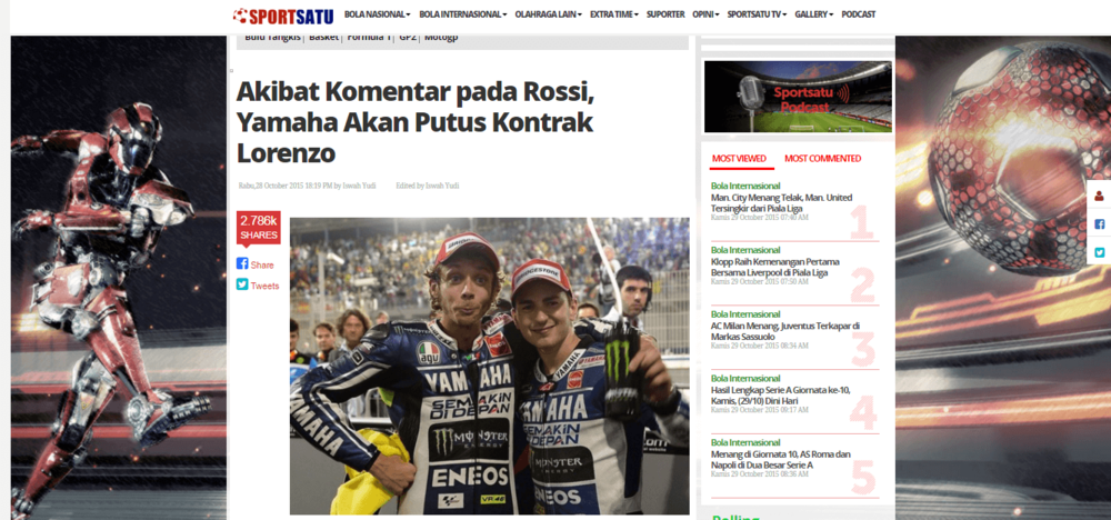 Imbas Komentar Jorge Lorenzo