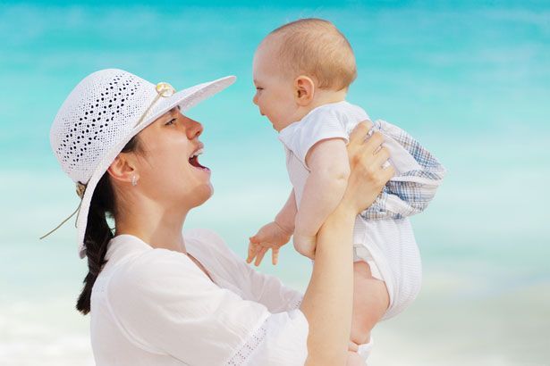 Mom and Baby Having Fun