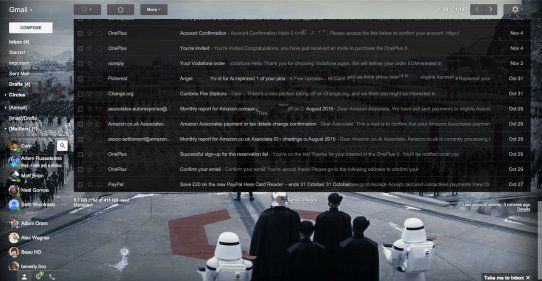 Tema Star Wars di Gmail