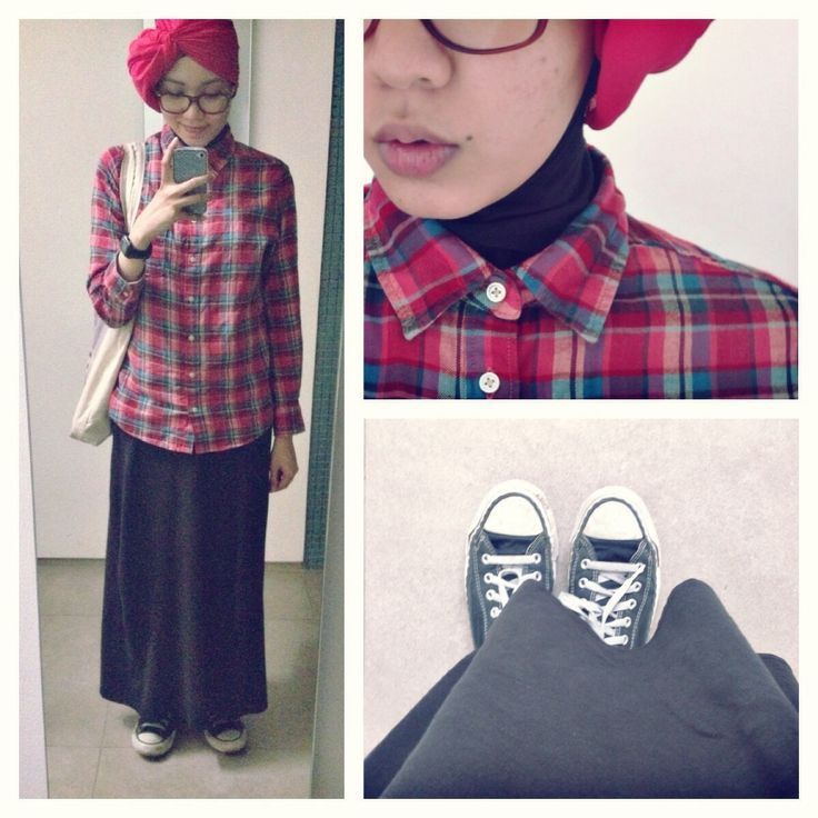 Flanel+ sneakers. Classy