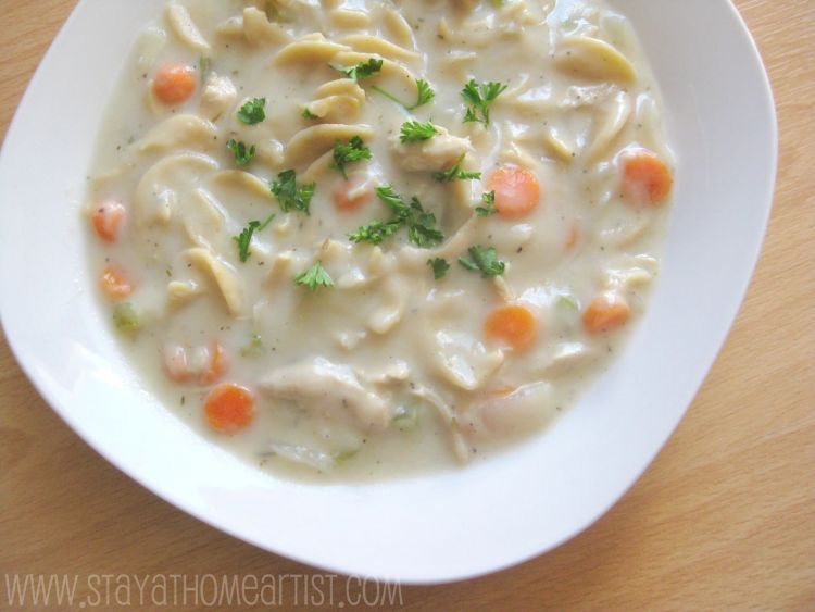 creamy chicken noodle soup