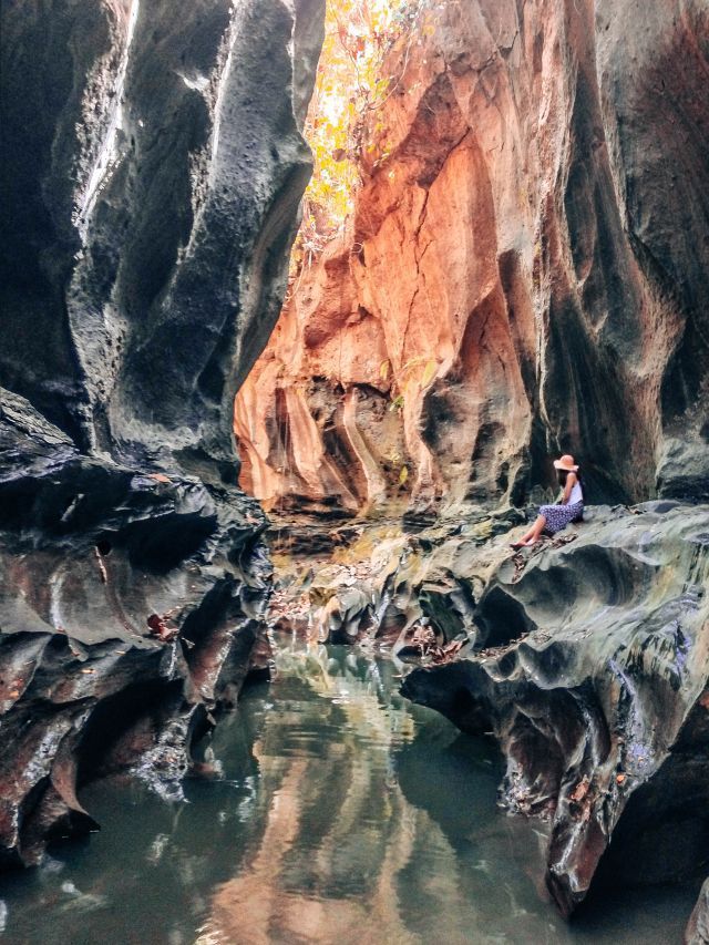 Santai sejenak menikmati Hidden Canyon Guwang