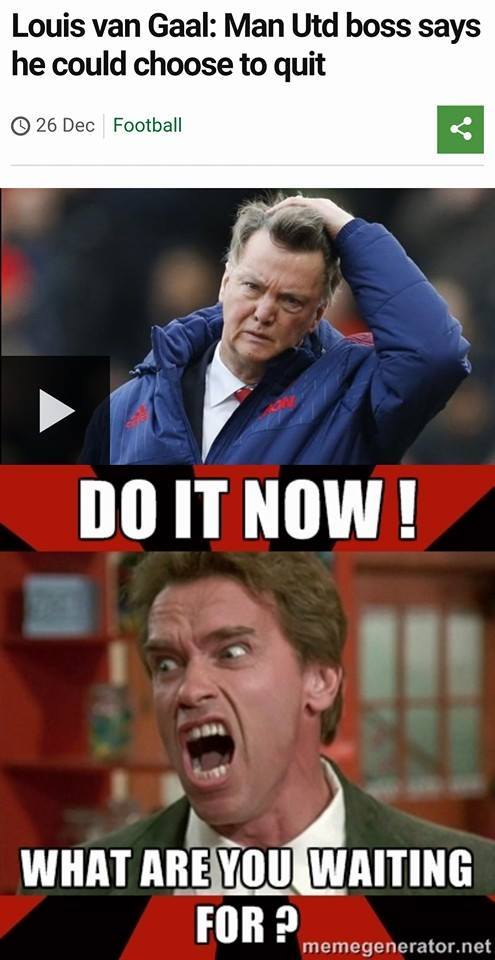 Fans MU mulai tak sabar menghadapi LvG