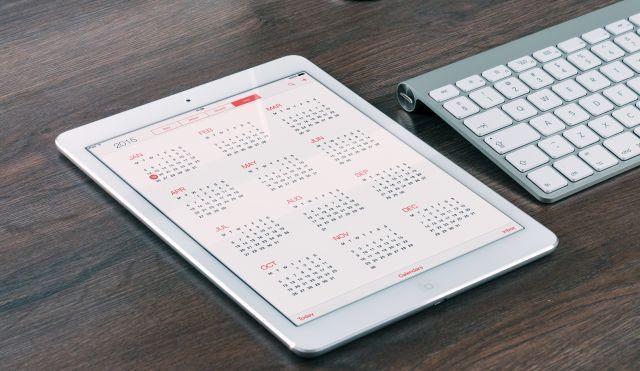 Calendar in an iPad