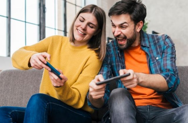 Couple Playing Game