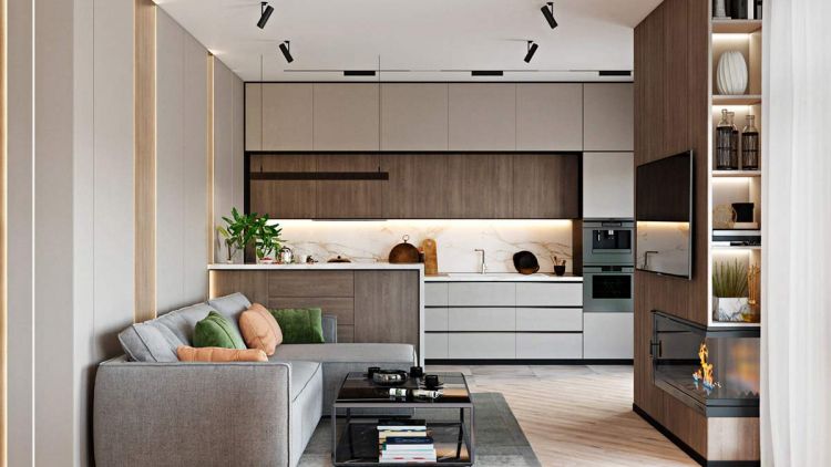 Desain Interior Apartemen Minimalis dengan Sentuhan Warna-Warna Hangat