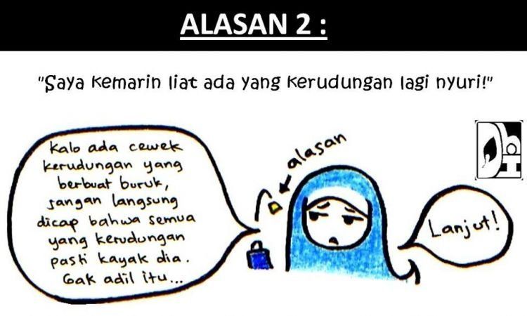 yang salah jilbabnya, kok