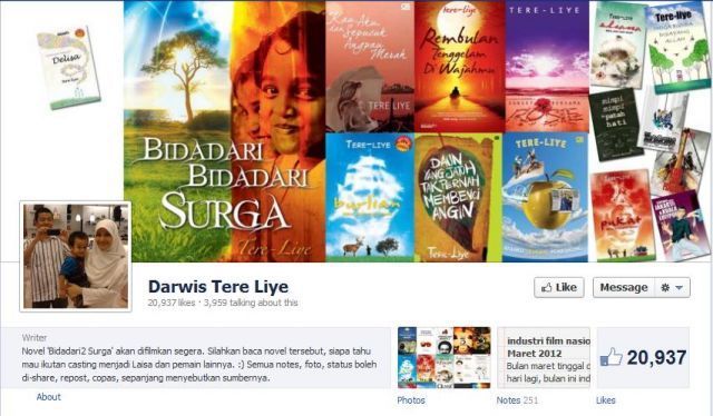 Fanpage Tere Liye